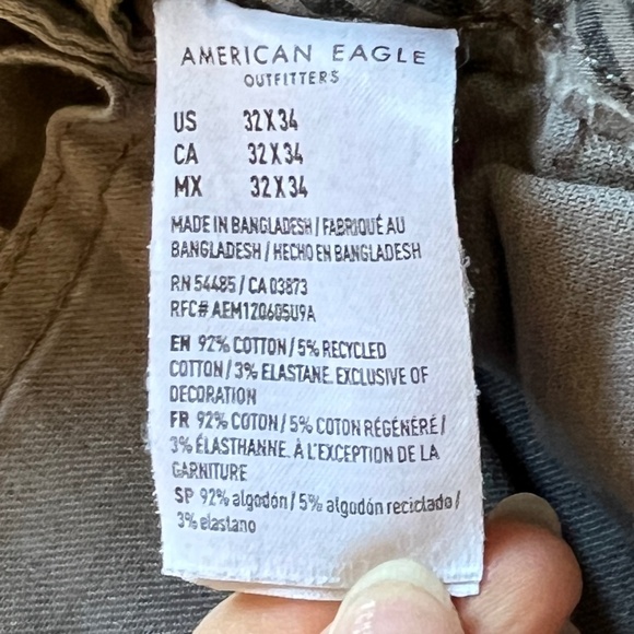 Men’s American Eagle Flex Original Straight Lived In Khaki Pants - Picture 7 of 11